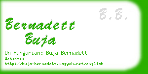 bernadett buja business card